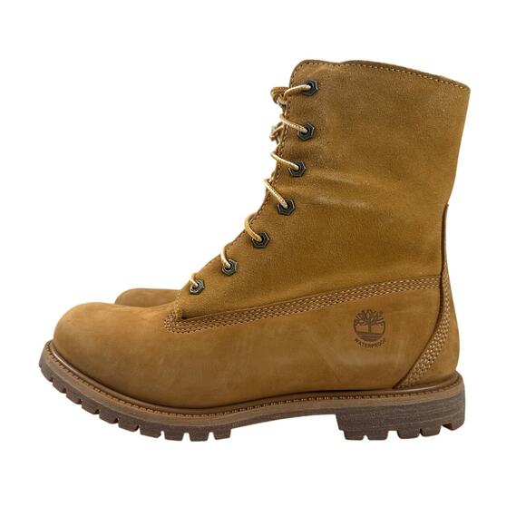 Timberland Roll Top Boots Womens 10 M Wheat Nubuck Warm Lined Teddy Fleece WP - Picture 7 of 11